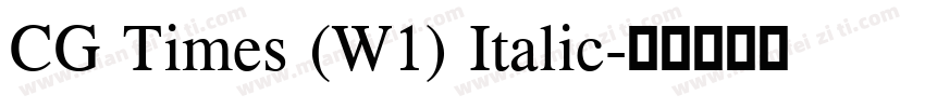 CG Times (W1) Italic字体转换